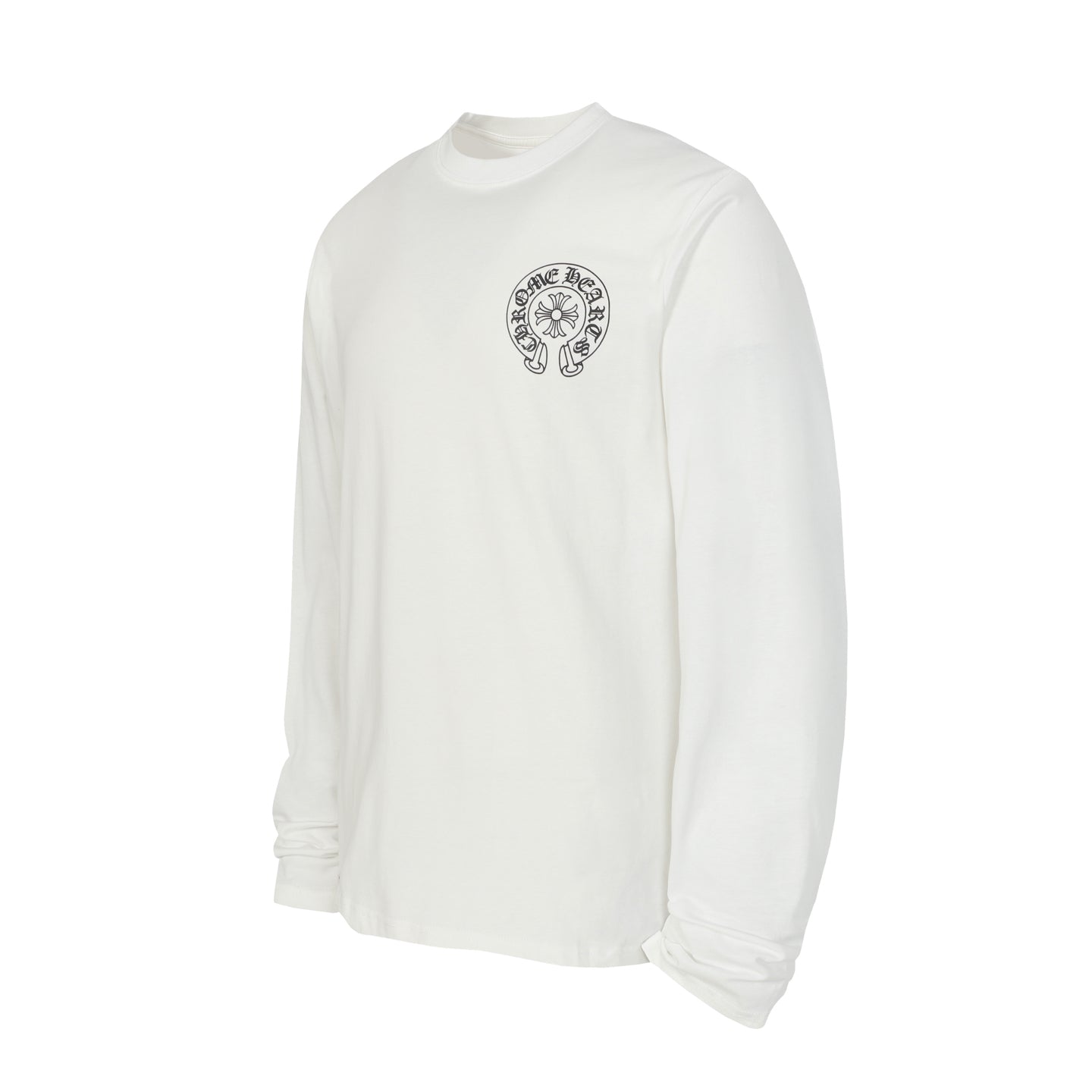 Logo Flag Long Sleeve Tee - Black White Gothic Street T-Shirt K2126